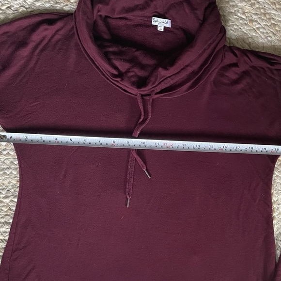 SPLENDID Cowl Neck Burgundy long Sleeve Sweater size S - Picture 6 of 8